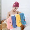 thumbnail image 4 of Toallas suaves de microfibra para mujer, gorro de ducha, gorro de baño para mujer, gorro de cabello seco, secado rápido, suave para dama, turbante, toalla para niña, 4 of 5