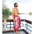 thumbnail image 2 of HAPPY BAY Men's Pareo Regular Surfing Dashiki Sarong Long Swim Beach Wrap One Size Red-N997 Summer Vacation Aloha, 2 of 5