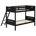 thumbnail image 2 of Newest Black Twin/Twin Bunk Bed with Built-in Ladder, 2 of 5