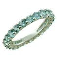 thumbnail image 3 of Eternity Band 2.61 Ctw Round Blue Apatite Gemstone 925 Sterling Silver Women Stacking Ring GIFT FOR HER, 3 of 8
