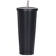 thumbnail image 2 of Vaso estrecho de acero inoxidable con tapa y pajita, 750 ml, reutilizable, vaso de agua aislado al vacío, taza de viaje de doble pared con pajita para café, té, bebidas Adepaton LKX-1068-6, 2 of 8