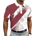 thumbnail image 1 of Men's Short Sleeve Button Down Shirt, Geometric Print Design with Soft Polyester Fabric for Comfortable Casual Wear, Ideal Daily Use and Special Occasions, 1 of 5