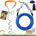 thumbnail image 1 of Cable de amarre para perros y estaca LANNEY de 30 pies para perros de hasta 125 libras, 1 of 7
