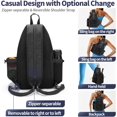 thumbnail image 4 of SIABC-Pickleball Bag Crossbody Sling Bag, Small Adjustable Pickle Ball Backpack with Hook & Water Bottle Holder for Paddle Rackets, 4 of 4