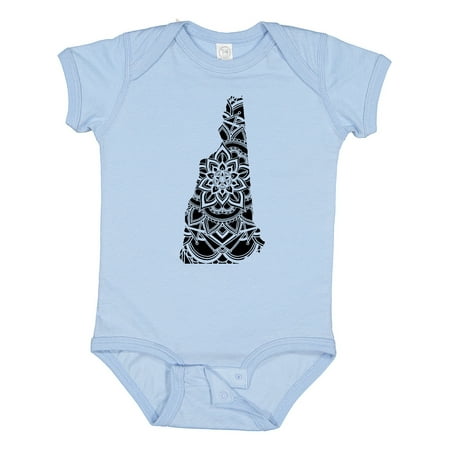

Inktastic New Hampshire Silhouette Mandala Gift Baby Boy or Baby Girl Bodysuit