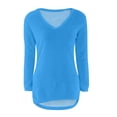 thumbnail image 4 of HIPYLO Long Sleeve Tops for Teens Girl Tops Size 10-12 2t Girl Girls Long Shirts Size 14-16 Girls Athletic Shirts Preppy Clothes Kids Girl Clothes, Blue 15-16 Years, 4 of 5