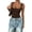 Dark Brown, variant on Bodysuits for Women Square Neck Tummy Control Compression Thong Bodysuit Tank Tops Bodysuit Dark Brown S