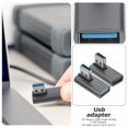 thumbnail image 3 of QIFULL 2Pcs USB 90 Degree Male to Female Adapter USB Type C Connector with Fast Transfer Speed, 3 of 8