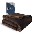 thumbnail image 1 of Cobija Matrimonial, Frazada Ultra Suave, 100% Microfibra de Poliéster Premium (Cafe) Laila Comfort., 1 of 9