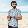 thumbnail image 4 of Wukai Gnome Pool Party Print Men's Short-Sleeved Mesh T-Shirt,Quick-Dry Short Sleeve Workout T-Shirt-Medium, 4 of 8