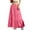 Hot Pink, variant on Chiccall Women's Fall Casual Maxi Skirt Flowy Smocked Ruffle Tiered A-Line Skirts Lightweight Elastic High Waist Drawstring Boho Pleated Dresses