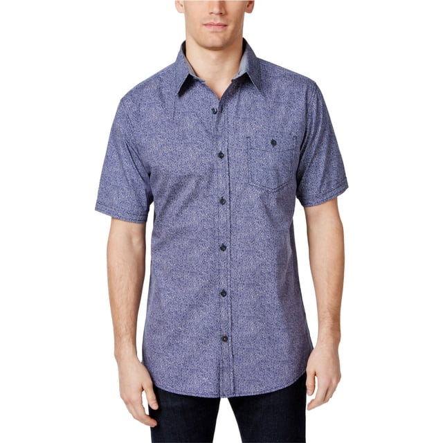 Camisa con botones resistente a la intemperie para hombre Diamonds In The Rough, azul, extragrande