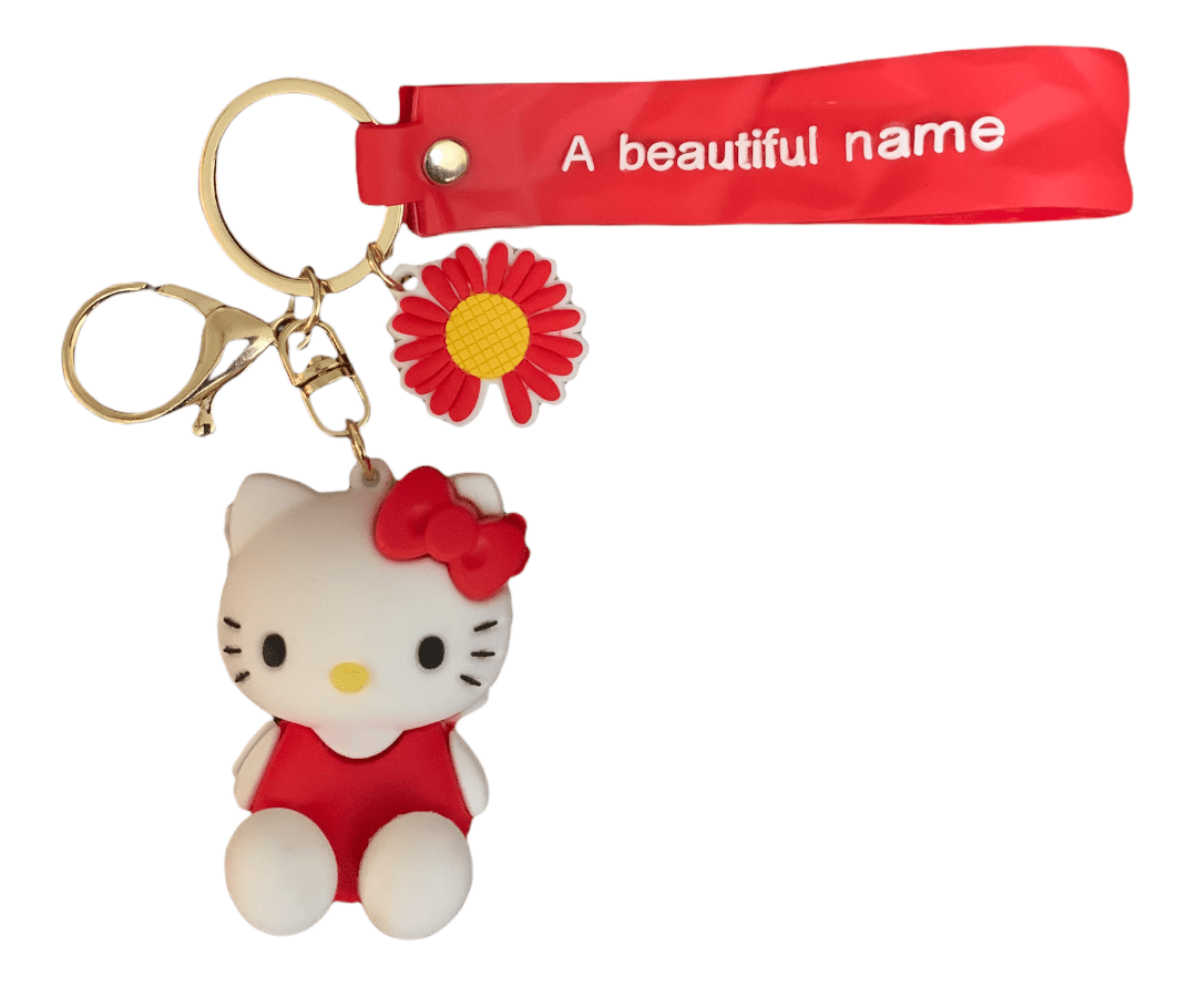 Hello Kitty With Apple Keychain PVC 2" Anime US Seller 