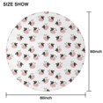 thumbnail image 6 of White Cow Head Pattern Round Tablecloth 60"x60",Wrinkle Wipeable Table Cloth for Kitchen Dining Room Picnic Patio Party, 6 of 6