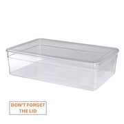 (2 pack) (2 pack) Mainstays Clear Glossy Plastic Closet Storage Shoe Organizer Boot Box with Lid for Shoe Storage