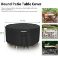 thumbnail image 2 of Round Patio Furniture Covers, Waterproof Outdoor Table Cover, Heavy Duty 500D Round Patio Table & Chairs Cover, Outdoor Covers for Patio Table, 2 of 6