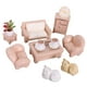 thumbnail image 1 of Muebles para casa de muñecas, manualidades, sofá en miniatura, mesa de té, juguete, juego de rol 12 piezas, 1 of 9