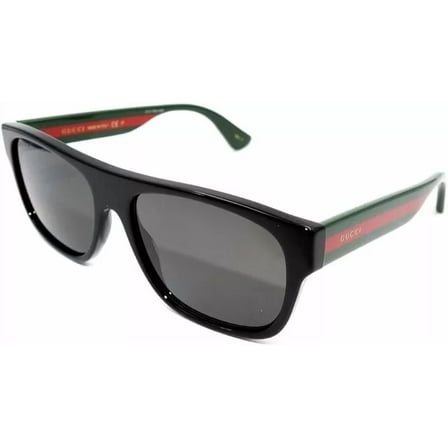 Gucci Polarized Grey Rectangular Men's Sunglasses GG0341S 002