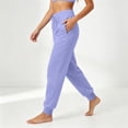 thumbnail image 5 of Sweatpants for Women 2026 Trendy High Waisted Baggy Sweat Pant with Pockets Casual Fleece Joggers Lounge Trousers Trendy,Purple S, 5 of 8