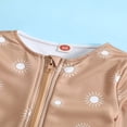 thumbnail image 4 of QJUHUNG Kid Baby Girls One Piece Swimsuit Long Sleeve Zipper Swimwear Ruffle Rashguard Bathing Suits Beachwear, 4 of 8