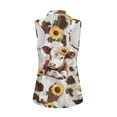 thumbnail image 2 of Whosucclay Cow Sunflower Golf Tops Women for Ladies, Half Zip Ladies Golf Shirts Sleeveless Anti Wrinkle Womens Golf Shirt, 2 of 7