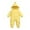 Yellow, variant on Kids Winter Coat Boys Girls Warm Hooded Jumpsuit Thickened Windproof Outerwear Long Sleeve Solid Color One-Piece Suit for Cold Weather