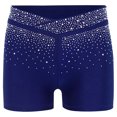 thumbnail image 4 of Haitryli Athletic Short Leggings for Girls Sparkle Bottoms Figure Skating Dancewear Gymnastics Ballet Dance Shorts Navy Blue 6, 4 of 6