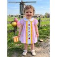 thumbnail image 5 of BemeyourBBs Toddler Baby Girl Back To School Dress Kindergarten Outfits Baby Girls First Day of School Outfit Apple Stationery Embroidered Plaid Ruffled Doll Collar Short Sleeve Summer Casual Dress, 5 of 8