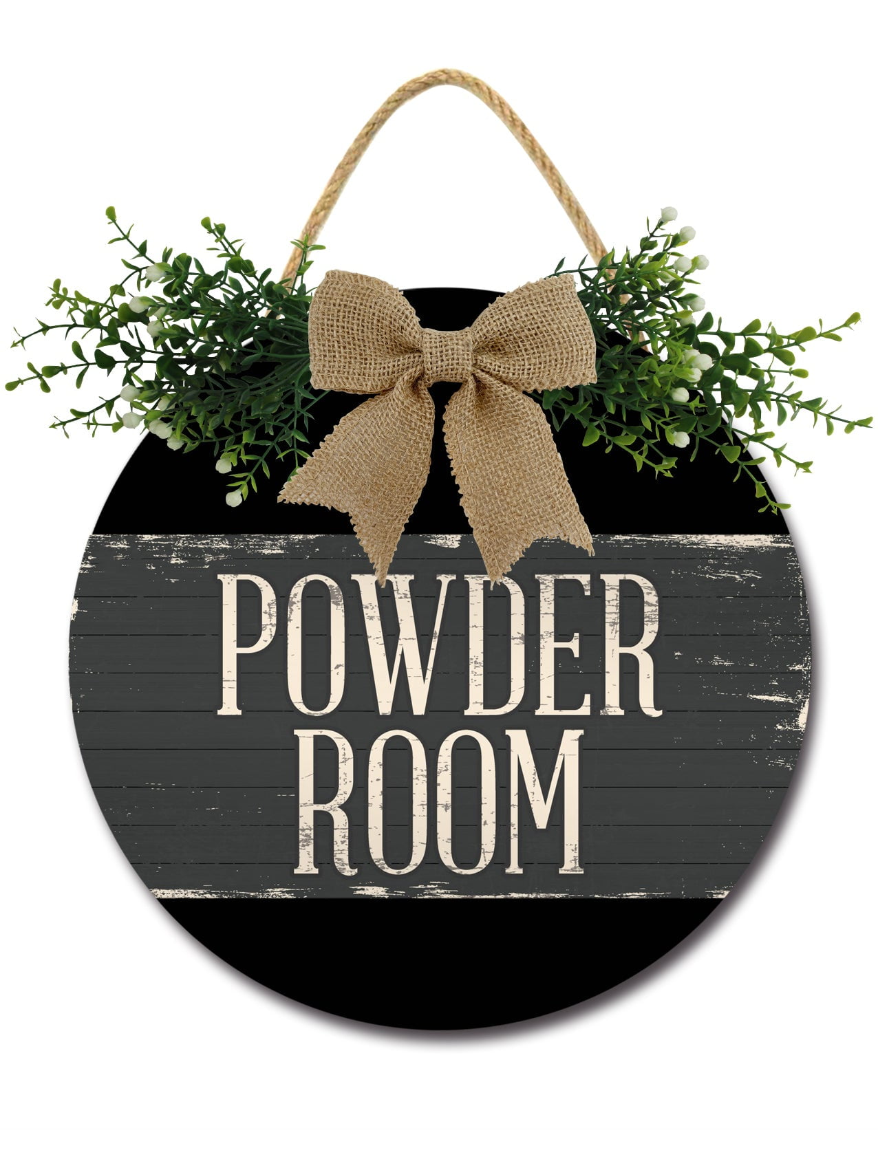Home Decor Signs Powder Room Rustic Wooden Wall Art Signs Farmhouse