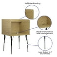 thumbnail image 3 of Flash Furniture Justin Stand-Alone Study Carrel with Top Shelf - Height Adjustable Legs and Wire Management Grommet - Oak Finish, 3 of 9