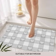 thumbnail image 6 of Grey Buffalo Striped Doormat Outdoor Entrance 24"x36", Love Heart Checkered Absorb Moisture Dirt Door Mats, Non-Slip Rubber Backing Floor Mats Indoor, Low-Profile Front Door Rugs, 6 of 9