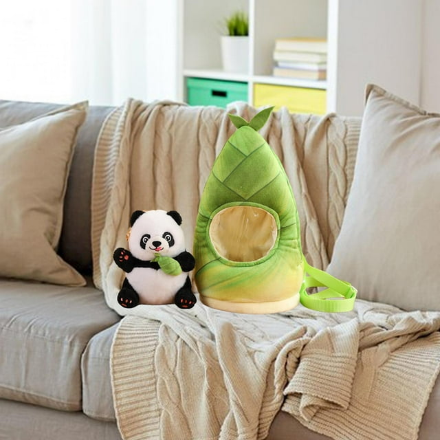 Bonitos juguetes de peluche de panda, regalos de decoración de sala de estar que acompañan a juguetes para dormir, con juguetes de bambú, para , estilo F Hugo Muñeco de peluche de oso panda