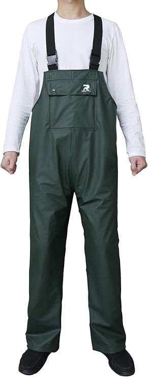 RainRider Rain Pants for Men Women Waterproof Rain Gear Bib Overalls Trousers for Fishing Hunting(Dark Green,Medium)