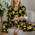 thumbnail image 6 of Uemuo Daisies Flowers Pattern Womens Pajama Sets,PJ Set for Women,Pajamas for Women Logo,Long Sleeve Pajama Set for Women,Soft Long Sleeve Top With Pants-X-Large, 6 of 9
