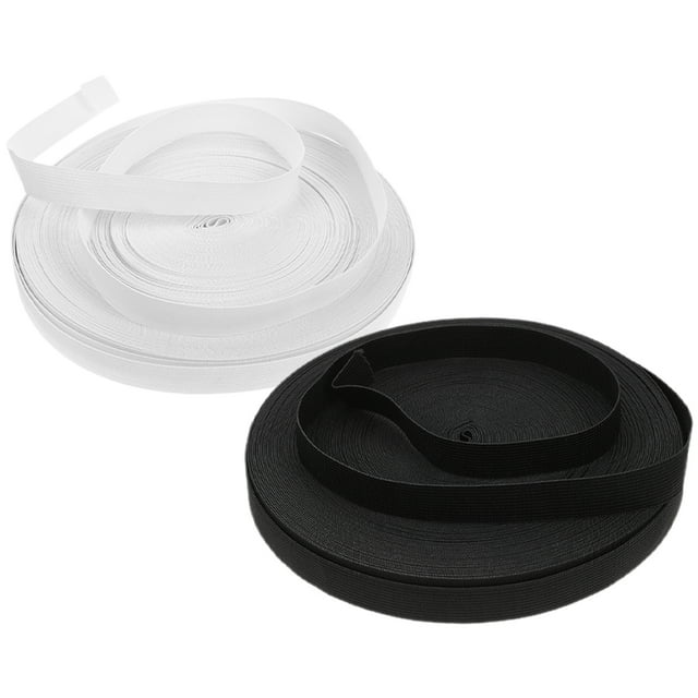 2 Rouleaux de Bande de Couture Plate avec Bande Élastique Extensible pour Bricolage Ceintures Pantalons