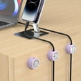 thumbnail image 5 of Vacemry Under $5 3-Pack Crystal Style Cable Clips, Decorative Wire Organizer for Desk, Adhesive Cord Holders for Phone Charger Cables, Sparkling Computer Accessories for Office Home, 5 of 6