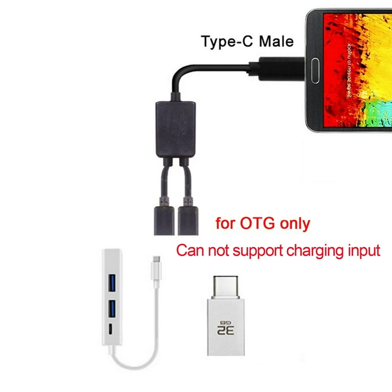 1x USB 3.0 Male to Dual USB Female Y Lead Splitter Cable Cord Hub Power  Adapter