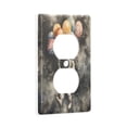 thumbnail image 2 of Yayeee Duplex Wall Plate 1-Gang 4.5"x2.7" Home Receptacle Light Switch Decorative Outlet Cover, Watercolor Space, 2 of 7