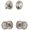 Satin Nickel, variant on Grandeur 834304 Georgetown Solid Brass Single Cylinder Keyed Entry Knobset And Deadbolt