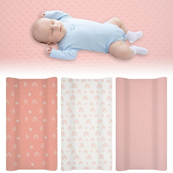 3PCS Baby Changing Pad Cover Kit Comfortable Stable Diaper Changing Table Pad Cover Versatile Baby Pad Sheet for Home Kid Use