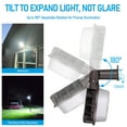 thumbnail image 3 of 3CCT Adjustable LED Barn Light, 40W/60W/80W Selectable Dusk to Dawn Area Lights, 120-277V Outdoor Security Flood Lighting, IP65 Waterproof, Bronze, 3 of 8
