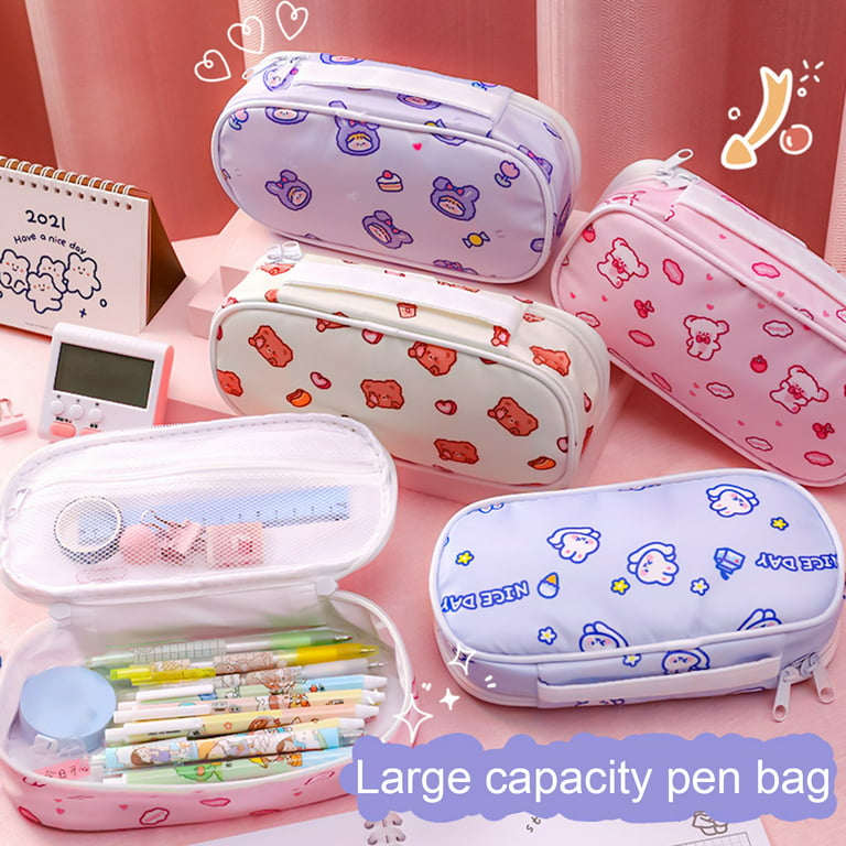 Kawaii Pencil Case Girls Pencil Box Large Capacity Stationery