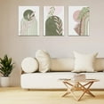 thumbnail image 2 of Sage Green Wall Posters & Prints, Sage Green Wall Decor Green Boho Wall Art Set of 3, Boho Minimalist Framed Wall Art Geometric Line Leaf Sun Moon Pink Green Canvas Artwork Paintings 12"X16", 2 of 6