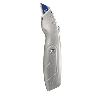 

Standard Retractable Knife 8-3/4 in Trapezoid Bi-Metal Blade Aluminum Silver | Bundle of 2 Each