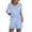 Light Blue, variant on Ekouaer Pajama Set for Women 2 Piece Lounge Set Short Sleeve Tops and Shorts Soft Sleepwear