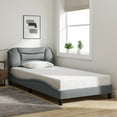 thumbnail image 3 of vidaXL Bed Frame with LED Lights Light Grey 100x190 cm Fabric, 3 of 5