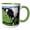 Green/White, variant on 3drose, Netherlands, North Holland. Dutch Cows in Field., 11oz Magic Transforming Mug