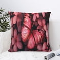 thumbnail image 4 of Fuzoiu pink butterfly Print Square Pillow Cover,Hidden Zipper Design,Luxury Square Pillow Case, Throw Pillow,Couch Cushion-20"x20", 4 of 7