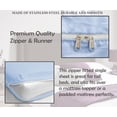 thumbnail image 4 of Microfiber 3 Pcs Zipper Fitted Sheet Twin XL Size, Include 1 Zipper Fitted Sheet (39X80), 16"Inch Deep Pocket With 2 Pillow Cover (20X30) Soft and Easy to Put - Sky Blue Color, 4 of 9