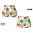thumbnail image 3 of Sikiie Vintage Bowling Print Workout Shorts Women Scrunch Butt Gym Shorts Seamless High Waist Tummy Control Yoga Biker Athletic Shorts, 3 of 5